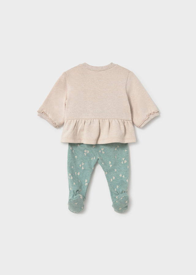 Conjunto polaina osito bebé niña