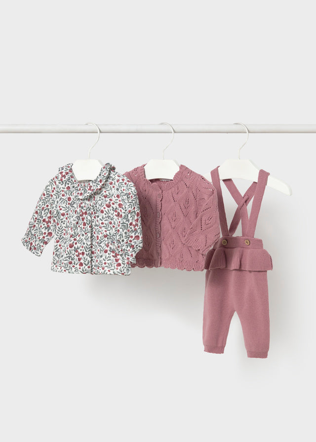 Conjunto 3 piezas tricot bebé