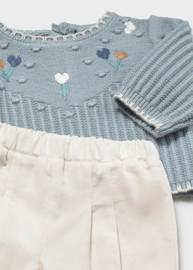 Conjunto jersey y pantalon bebé niña