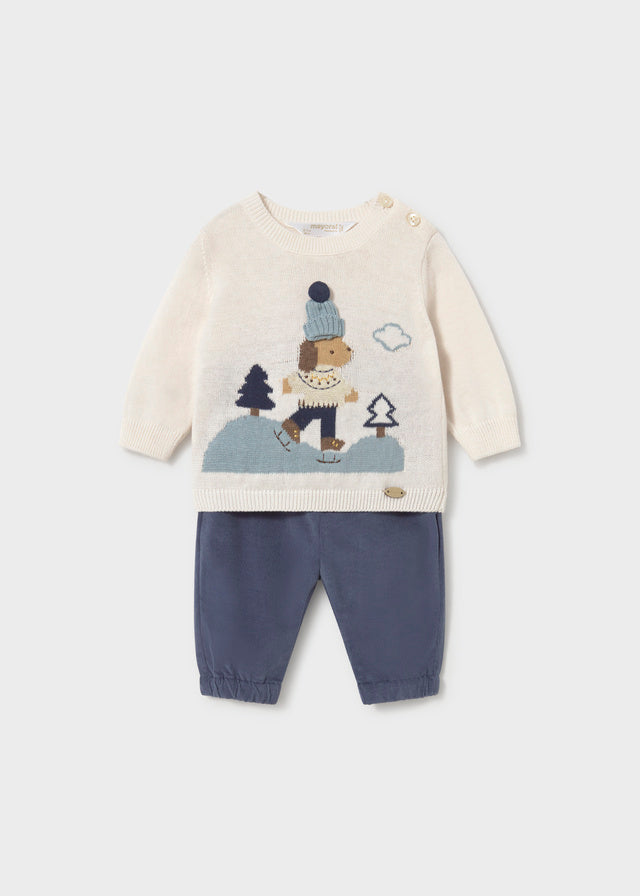 Conjunto pantalon largo y jersey bebé niño