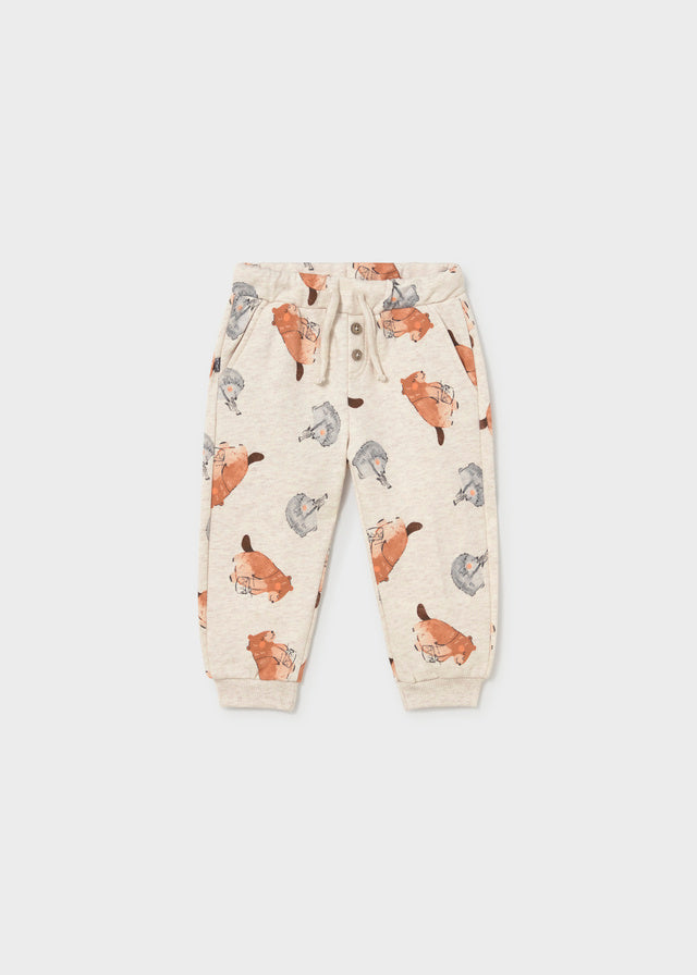 Pantalon cinturilla y puños elásticos zorritos bebé niño.