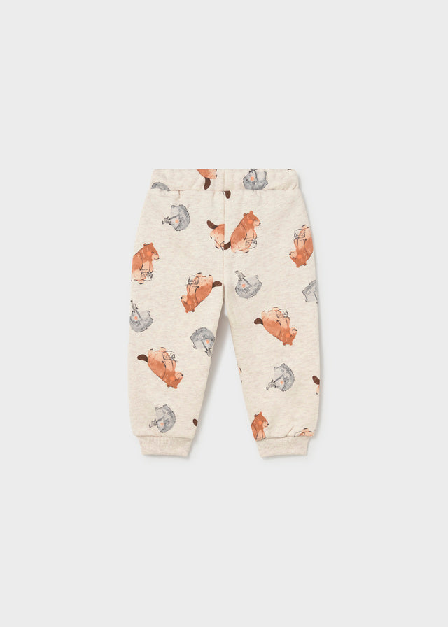 Pantalon cinturilla y puños elásticos zorritos bebé niño.