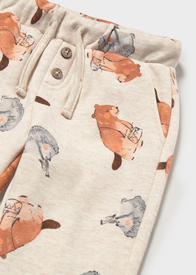 Pantalon cinturilla y puños elásticos zorritos bebé niño.