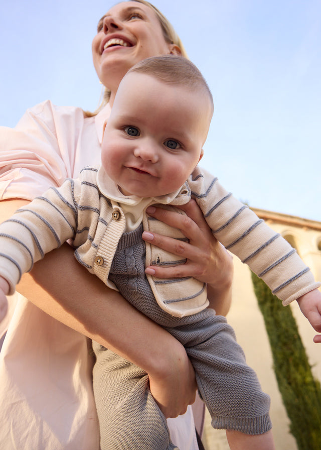 Conjunto peto tricot bebé niño