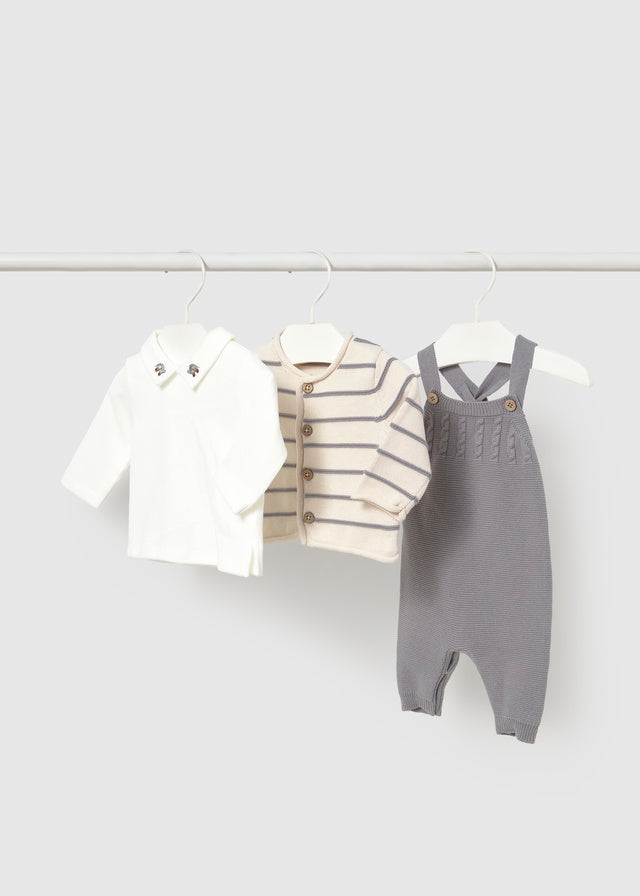 Conjunto peto tricot bebé niño