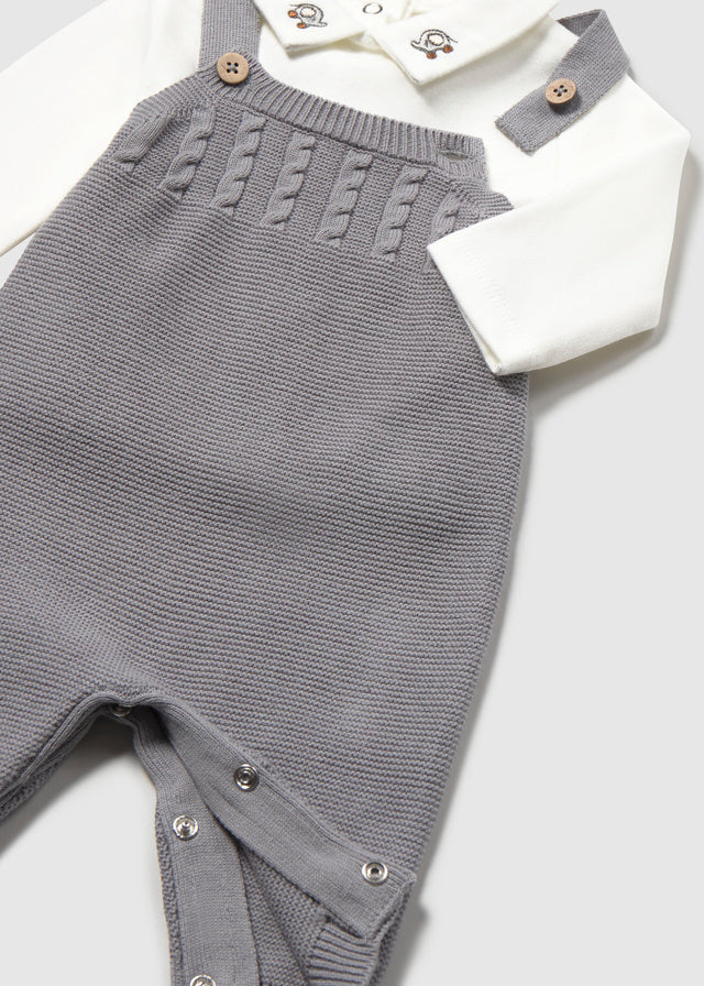 Conjunto peto tricot bebé niño