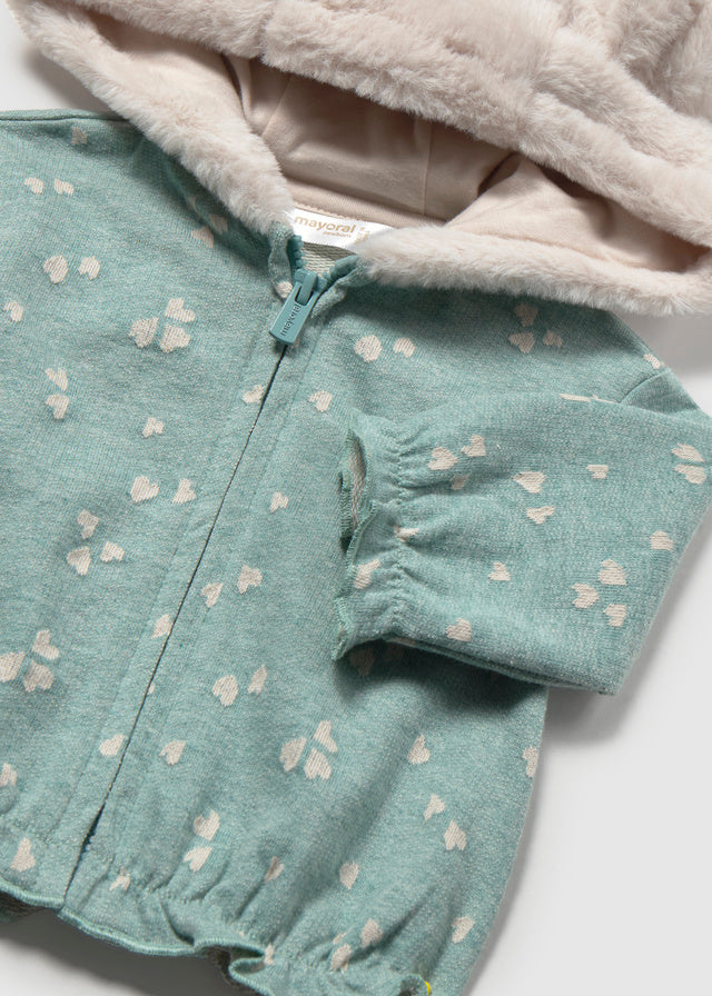 Conjunto  3 piezas: sudadera con capucha, camiseta y pantalón, bebe niña.