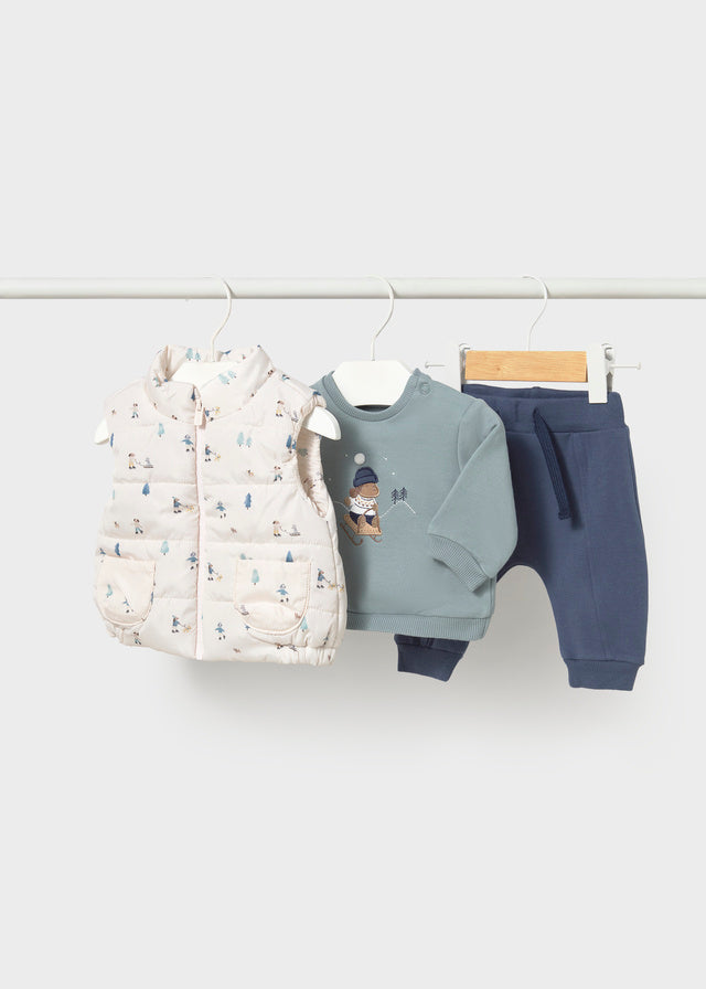 Chandal 3 piezas chaleco bebé niño