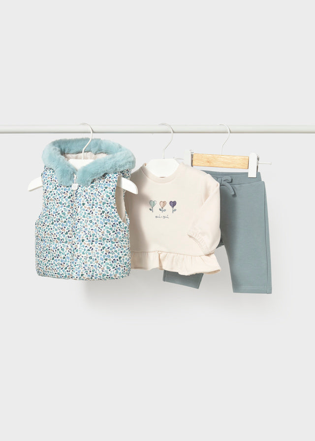 Chandal con chaleco bebé niña