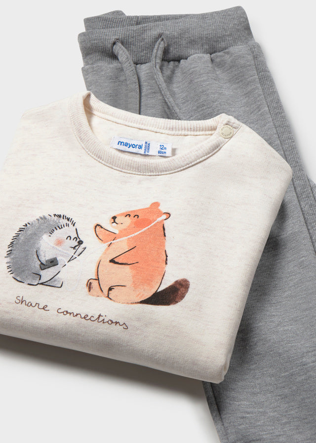 Conjunto chaleco sudadera y pantalón bebé niño