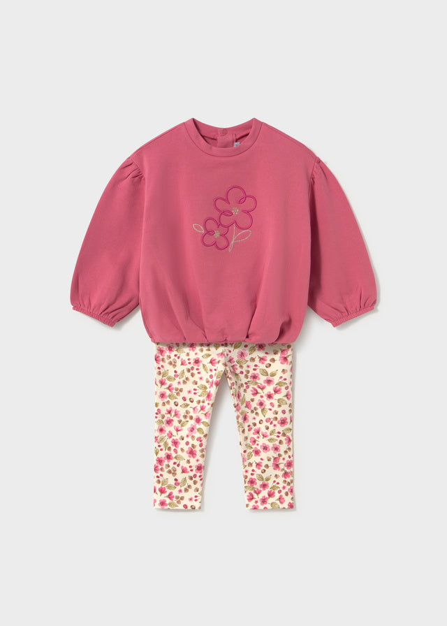 Conjunto leggings y sudadera bebé niña