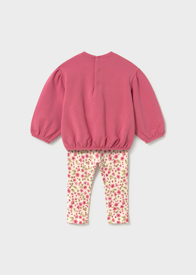 Conjunto leggings y sudadera bebé niña