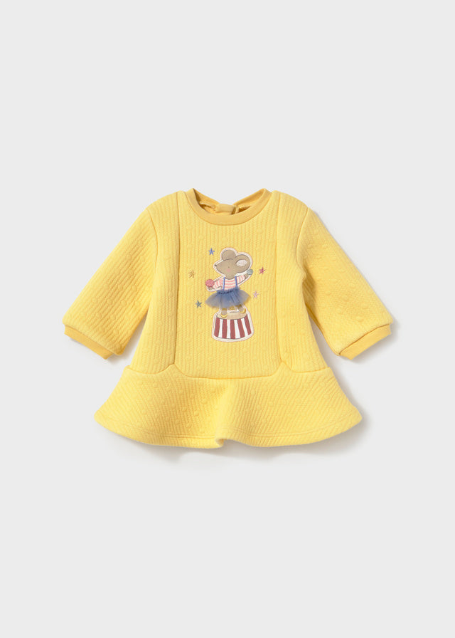 Vestido punto acolchado bebé niña