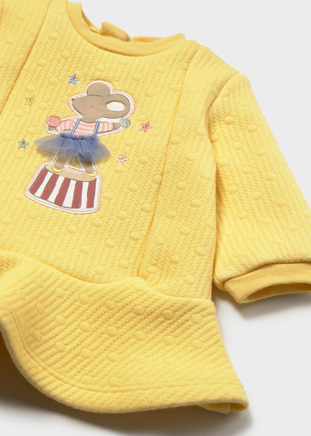 Vestido punto acolchado bebé niña