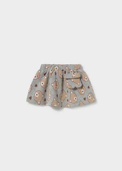 Falda punto con bolsillo exterior bebe niña.