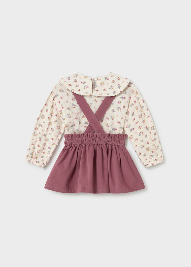 Conjunto falda con tirantes bebé niña