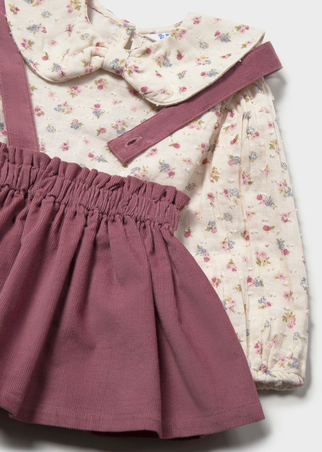 Conjunto falda con tirantes bebé niña