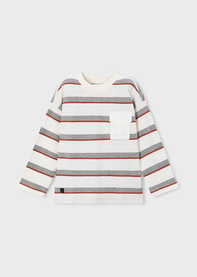 Camiseta manga larga rayas niño