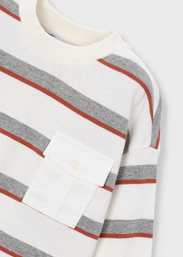 Camiseta manga larga rayas niño