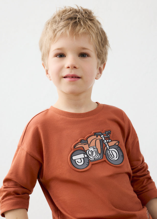 Camiseta manga larga moto niño