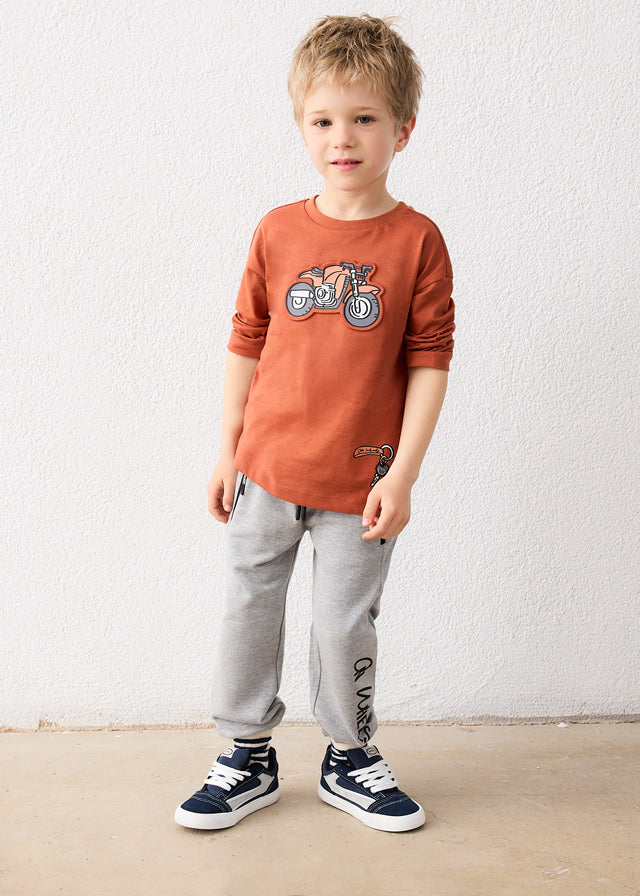 Camiseta manga larga moto niño