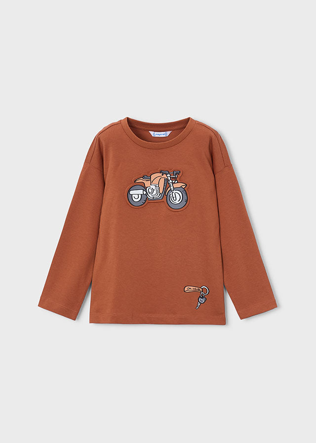 Camiseta manga larga moto niño