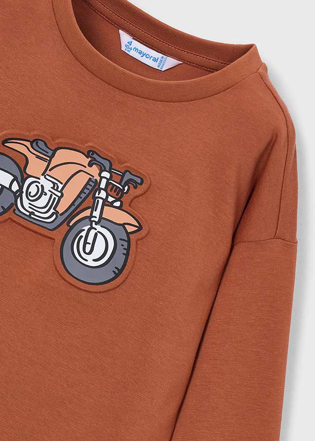 Camiseta manga larga moto niño
