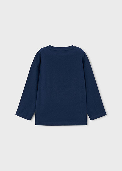 Camiseta manga larga que se ve en oscuridad niño.