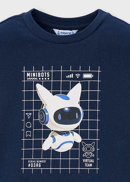 Camiseta manga larga que se ve en oscuridad niño.