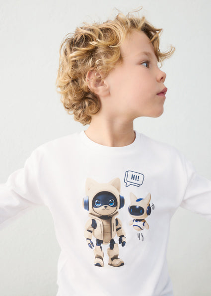 Camiseta manga larga robot