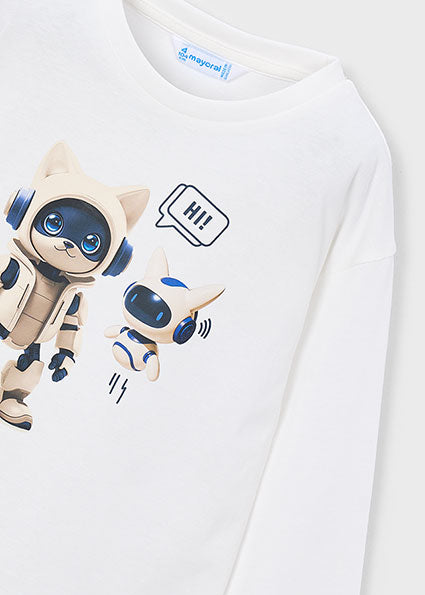 Camiseta manga larga robot
