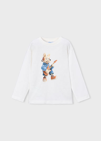 Camiseta manga larga zorro con guitarra