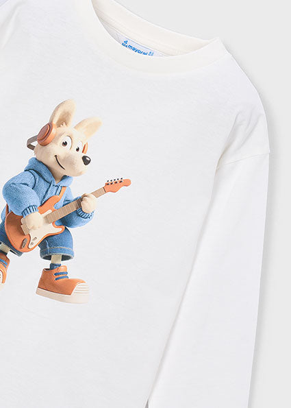 Camiseta manga larga zorro con guitarra