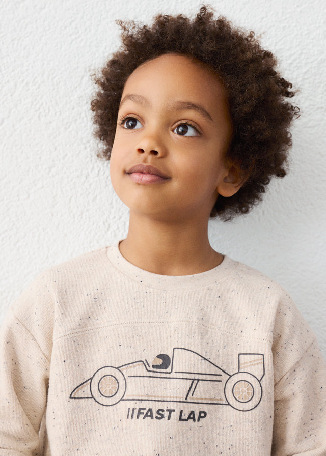 Camiseta manga larga cuello redondo, niño.