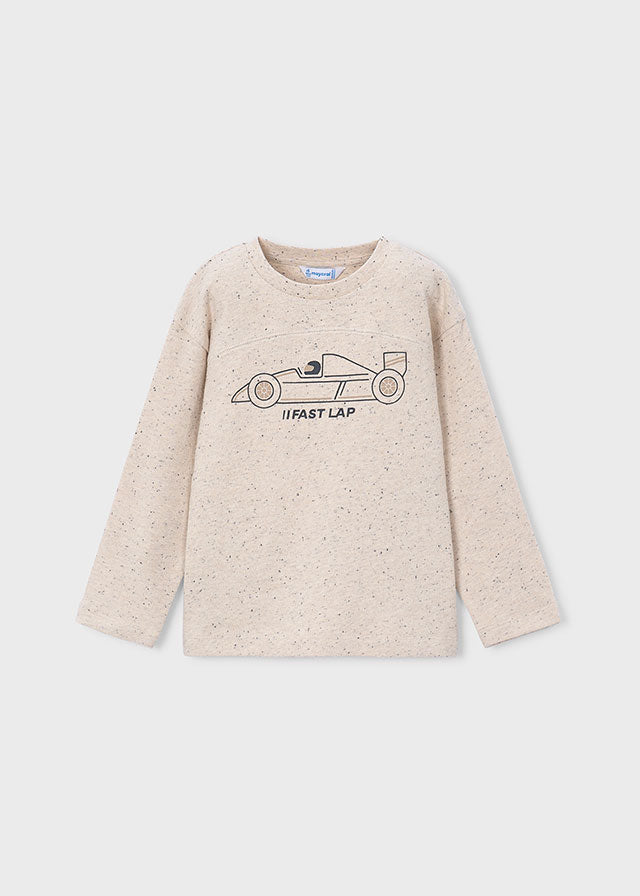 Camiseta manga larga cuello redondo, niño.