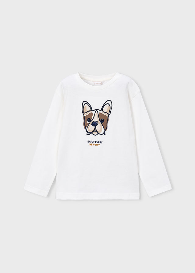 Camiseta manga larga bordado niño