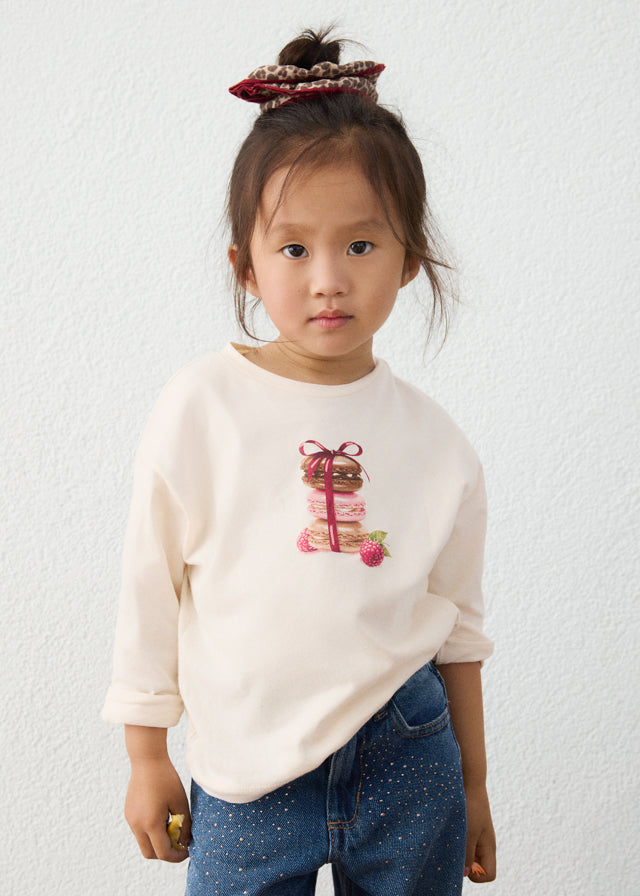 Camiseta manga larga + coletero, niña.