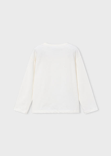 Camiseta manga larga Motivo corazón amour