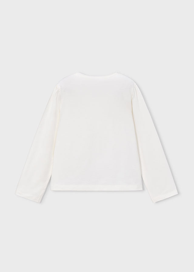 Camiseta manga larga vestir niña