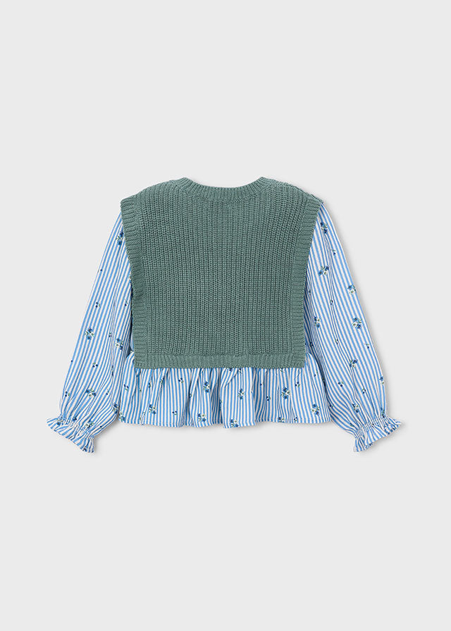 Top chaleco combinado niña