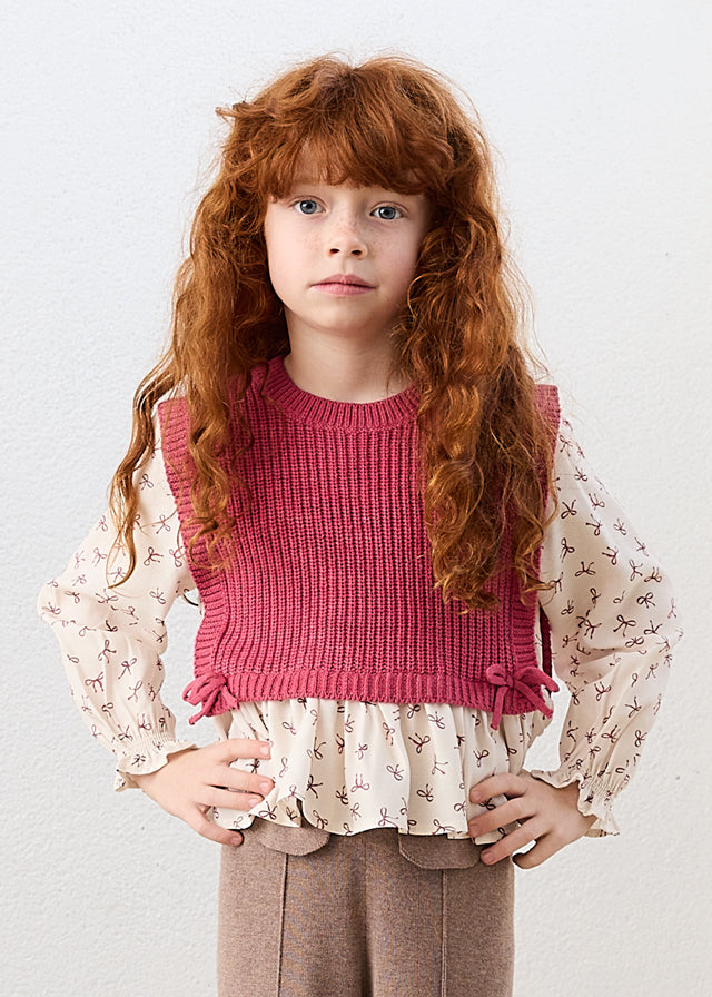 Top chaleco combinado niña