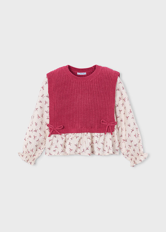 Top chaleco combinado niña
