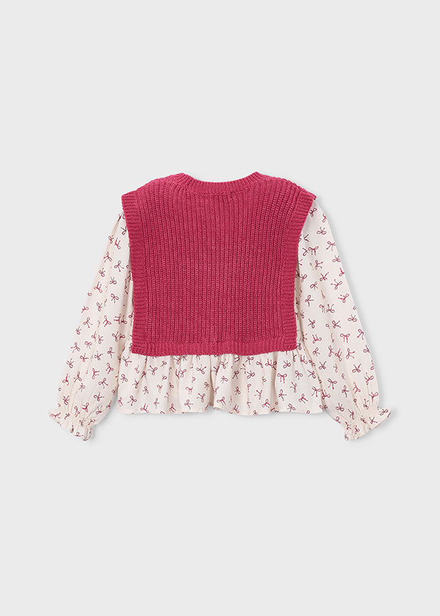Top chaleco combinado niña