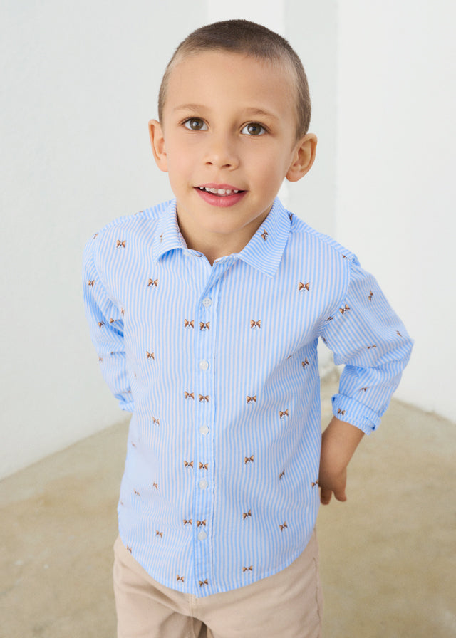 Camisa manga larga estampada niño