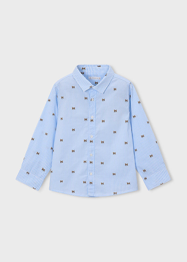 Camisa manga larga estampada niño
