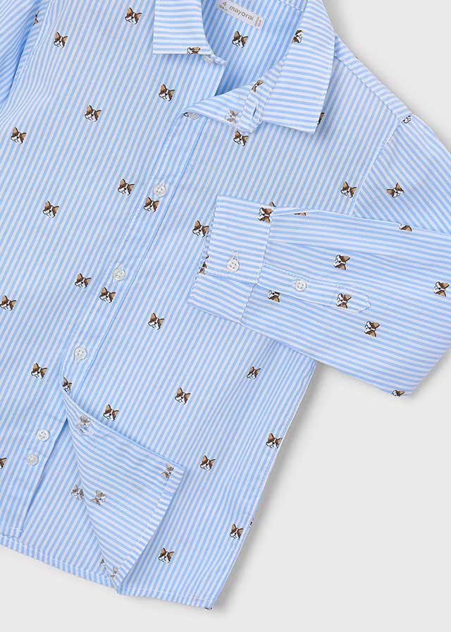 Camisa manga larga estampada niño