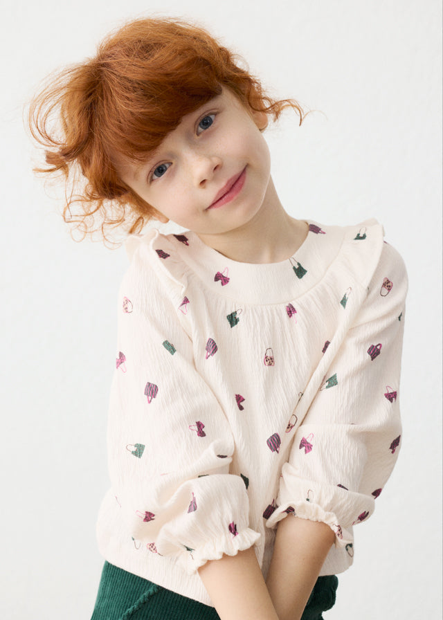 Blusa bambula estampadoa