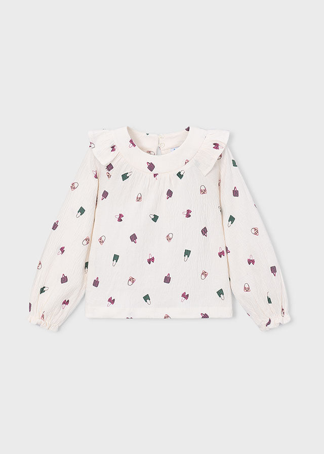Blusa bambula estampadoa