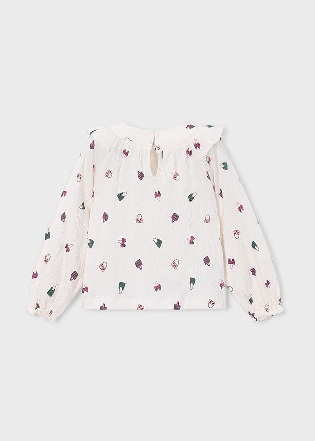 Blusa bambula estampadoa