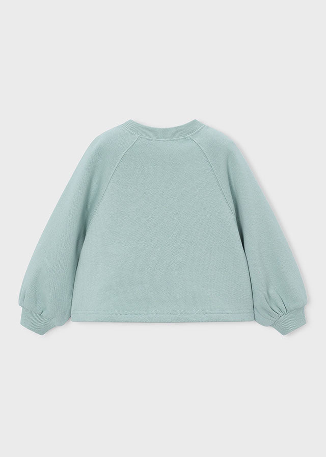 Sudadera flores aplique niña